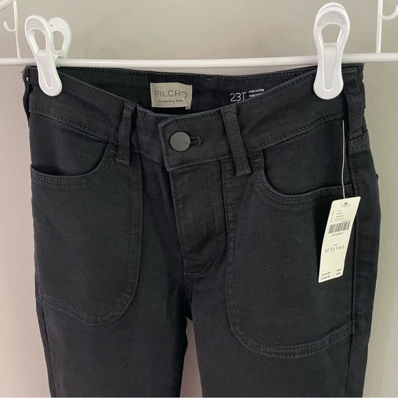 Pilcro by Anthropologie - The Icon Flare Jeans - Black Wash - Size 23 Tall - NWT - Picture 11 of 13